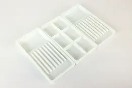 Set of Three Antique Milk Glass Dental Trays, Two Rivers WI #42232