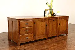 Farmhouse Antique Country Store Kitchen Pantry Counter, Bar, TV Console #42054