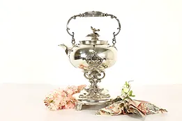 Christofle Art Nouveau Silverplate Antique French Tilting Teapot & Stand #35703