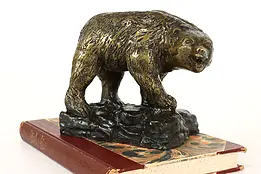 Bronze Statue Grizzly Bear Antique Stock Market Sculpture #42021