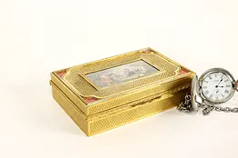 French Antique Gilt Bronze Jewelry or Keepsake Box, France #42249
