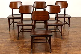 Set of 6 Midcentury Modern Vintage Dining or Office Chairs, Sjöström #41636
