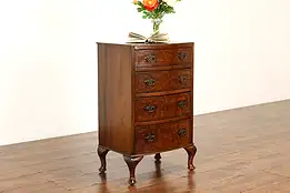 Georgian Design Antique English Nightstand, Small Chest or End Table #39178