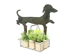 Farmhouse Vintage Dachshund Dog Garden Boot Scraper, Dayton Rogers #41904