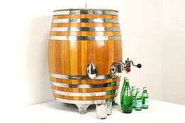 Coke or Root Beer Quarter Sawn Oak Vintage Soda Syrup Barrel, Multiplex #41908