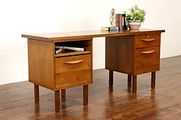Midcentury Modern Vintage Walnut Office or Library Desk, Marble Imperial #42257