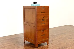 Oak Vintage 3 Drawer Office or Library Legal Size File Cabinet, Becker #42274