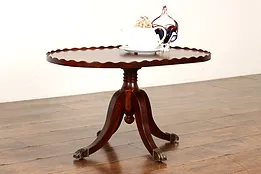 Georgian Design Vintage Flame Grain Mahogany Coffee Table, Paw Feet #41652