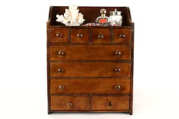 Farmhouse Antique Oak Jewelry, Wall Medicine Chest or Apothecary Cabinet #42398