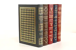 Easton Set of 5 American President Leather&  Gold Tooled Books, Reagan #42457
