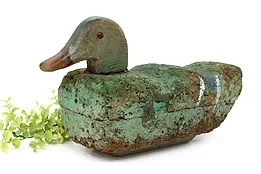 Farmhouse Carved Folk Art Vintage Duck Decoy Cork Sculpture #42437