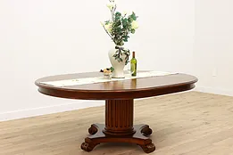 Empire Vintage 5' Round Cherry Dining Table, 1 Leaf, Ethan Allen #41768