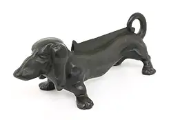 Farmhouse Antique Cast Iron Dachshund Dog Statue Door Stop & Boot Scraper #42350