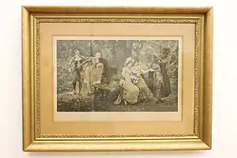 Love and War Antique Victorian Engraving after Glindoni 42.5" #42640