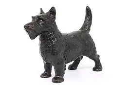 Farmhouse Antique Cast Iron Painted Scottish Terrier Dog Door Stop #42353