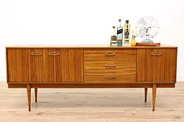 Midcentury Modern Vintage Teak Credenza, Sideboard, Bar, or TV Console #39005