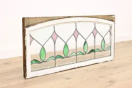 Arts & Crafts Antique Architectural Salvage 48" Stained Glass Window #42780