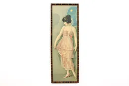 Art Deco Woman Showing Off Engagement Dress Antique Print, Pressler 25" #42807