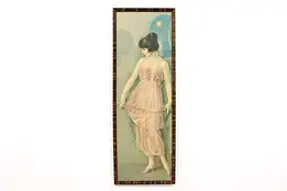 Art Deco Woman Showing Off Engagement Dress Antique Print, Pressler 25" #42807