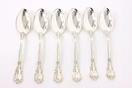 Set of 6 Gorham Chantilly Sterling Silver Tea Spoons, D Monogram #42838