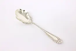 Victorian Sterling Silver Antique Shell Serving Spoon 7" #42835
