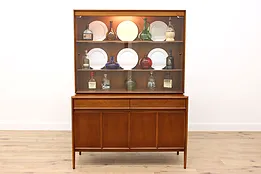 Midcentury Modern Vintage Walnut China or Display Cabinet Parallel Drexel #41903