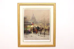 A Nation Blessed Washington in Winter Vintage Art Print, Harvey 39" #42604