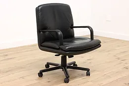 Vintage Leather Office Desk or Conference Chair, Geiger Brickel #40192