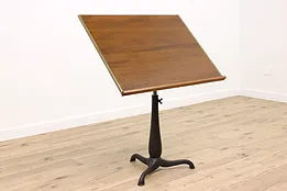 Industrial Antique Iron Adjustable Drafting Table, Artist Desk, Island #42874