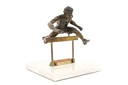 The Hurdler Vintage Bronze Sculpture on Marble Base, EES #42556