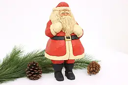 Hand Carved & Painted Vintage Swiss 14.5" Santa Claus Sculpture #40932