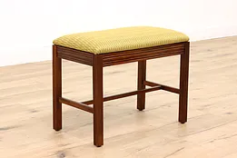 Art Deco Vintage Vanity Bench or Stool, New Upholstery #42868