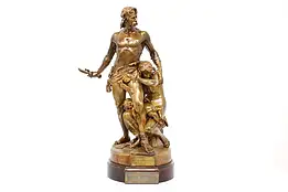 French Bronze Antique Warrior Sculpture "La Defense Du Foyer", Boisseau #42988