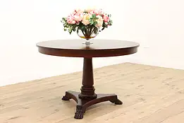 Georgian Design Vintage Round Mahogany Center or Hall Table, Kindel #43095