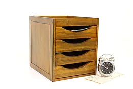 Mahogany Desktop Four Drawer File or Collector Cabinet, Collection #42910
