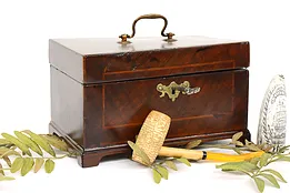 Victorian Antique English Tea Caddy, Jewelry or Keepsake Box #42895
