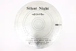 Stella Music Box Vintage 14" Christmas Disk "Silent Night" #43187