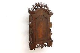 Black Forest Carved Swiss Antique Medicine Chest or Tobacco Cabinet #42894