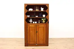 Farmhouse Antique Butternut Cupboard Primitive Kitchen Pantry Cabinet #43231