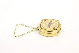 Brass & Enamel Vintage Travel or Pocket Ashtray, Panasonic #43138