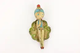 Cast Iron Salvage Antique Painted Flapper Girl Door Knocker #42429