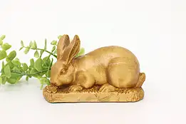 Swiss Alpine Vintage Folk Art Hand Carved Bunny or Rabbit Sculpture #41672