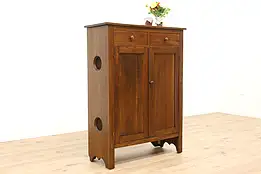 Farmhouse Antique Pie Safe, Kitchen Pantry Bakery Jelly Cupboard #43160