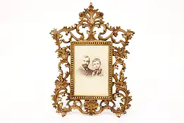 Victorian Antique Ornate Tabletop Easel Picture Frame #43326