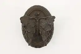 Victorian Salvage Antique Cast Iron Butterfly Door Knocker #42424