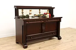 Classical Antique Mahogany Buffet, Sideboard or Server, Mirror, Peck #35575