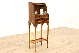 Georgian Design Yew Wood Vintage Hall Stand or Bathroom Cabinet, Baker #43288