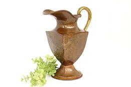 Farmhouse Vintage Craftsman Copper & Brass Pitcher, Flower Vase #43353