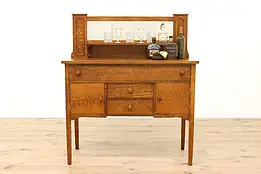 Arts & Crafts Mission Oak Antique Craftsman Sideboard, Server or Buffet #43250