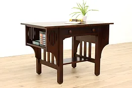 Mission Oak Arts & Crafts Antique Craftsman Office Desk or Library Table #43249